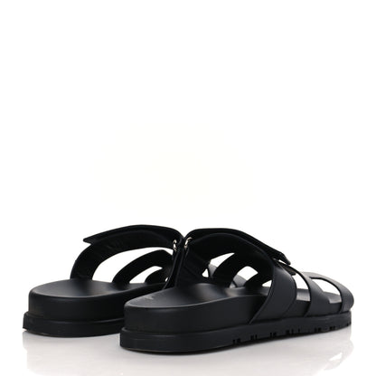 Hermes Calfskin Womens Chypre Sandals 39 Black 4 of 10