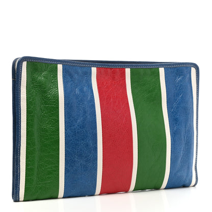 Balenciaga Veau Arena Multicolore Bazar Pouch Red White Blue Green 3 of 13