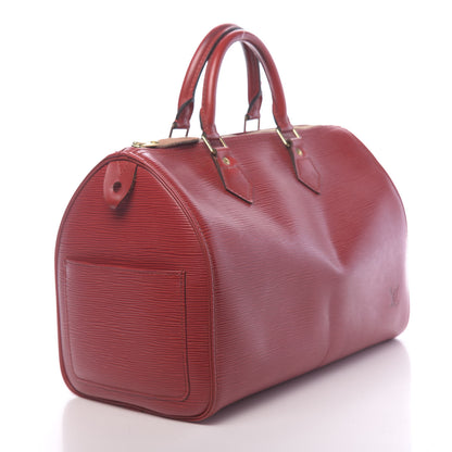 Louis Vuitton Epi Speedy 30 Castillan Red 3 of 16