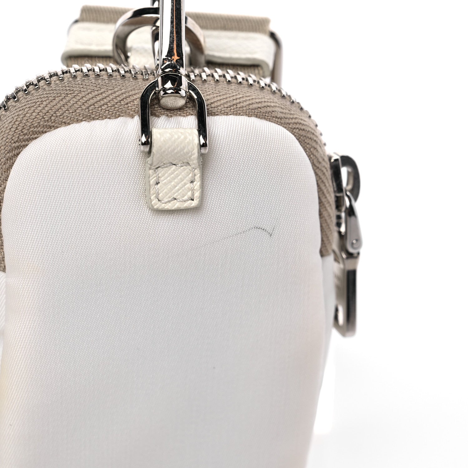 Prada Nylon Re-Edition 2005 Shoulder Bag White 12 of 14