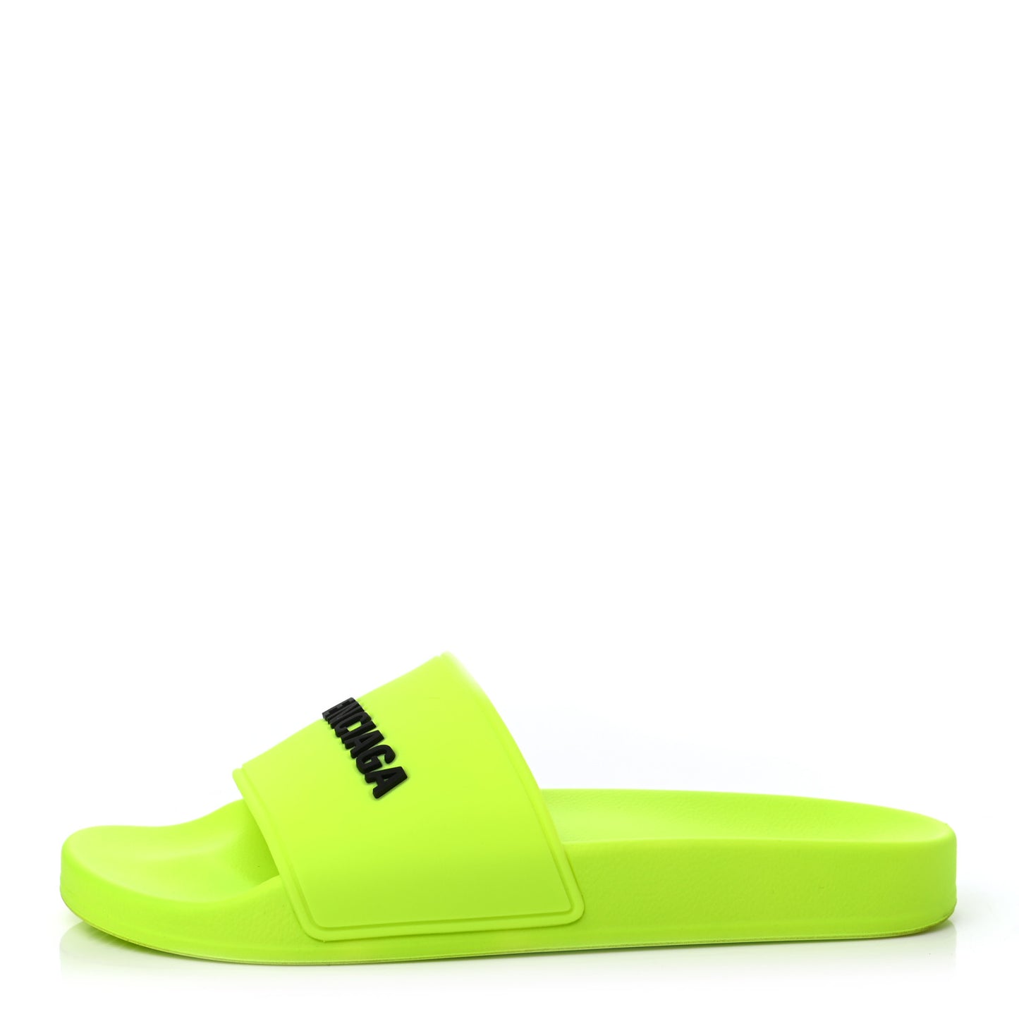 PVC Logo Womens Pool Slide Sandals 38 Jaune Fluo