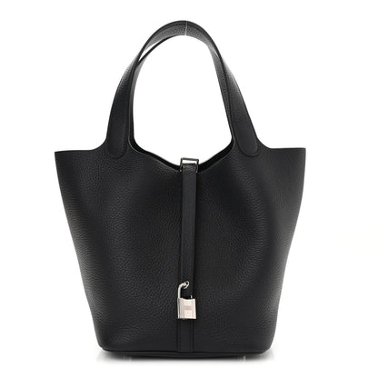 Hermes Taurillon Clemence Picotin Lock 22 MM Bleu Nuit 1 of 11