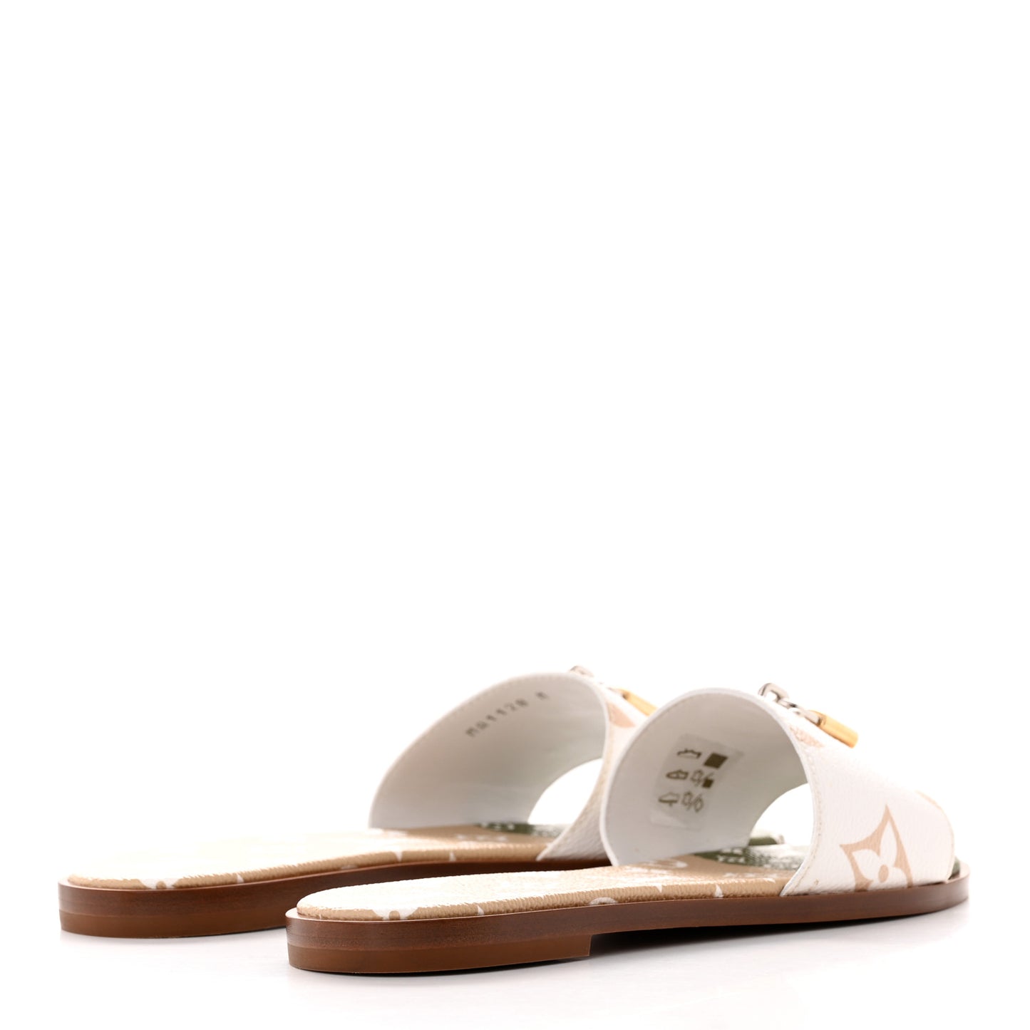 Monogram Giant Lock It Flat Mule 37 Kaki