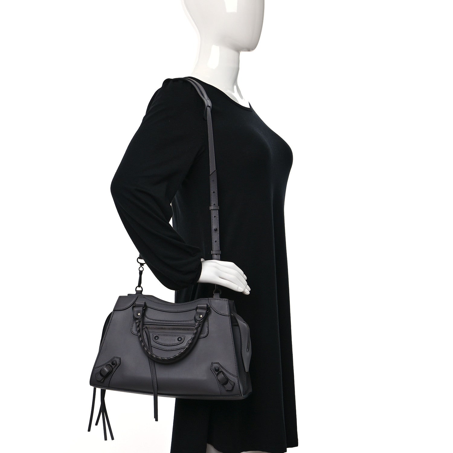 Balenciaga Smooth Calfskin Neo Classic Black Hardware S City Dark Grey 2 of 9