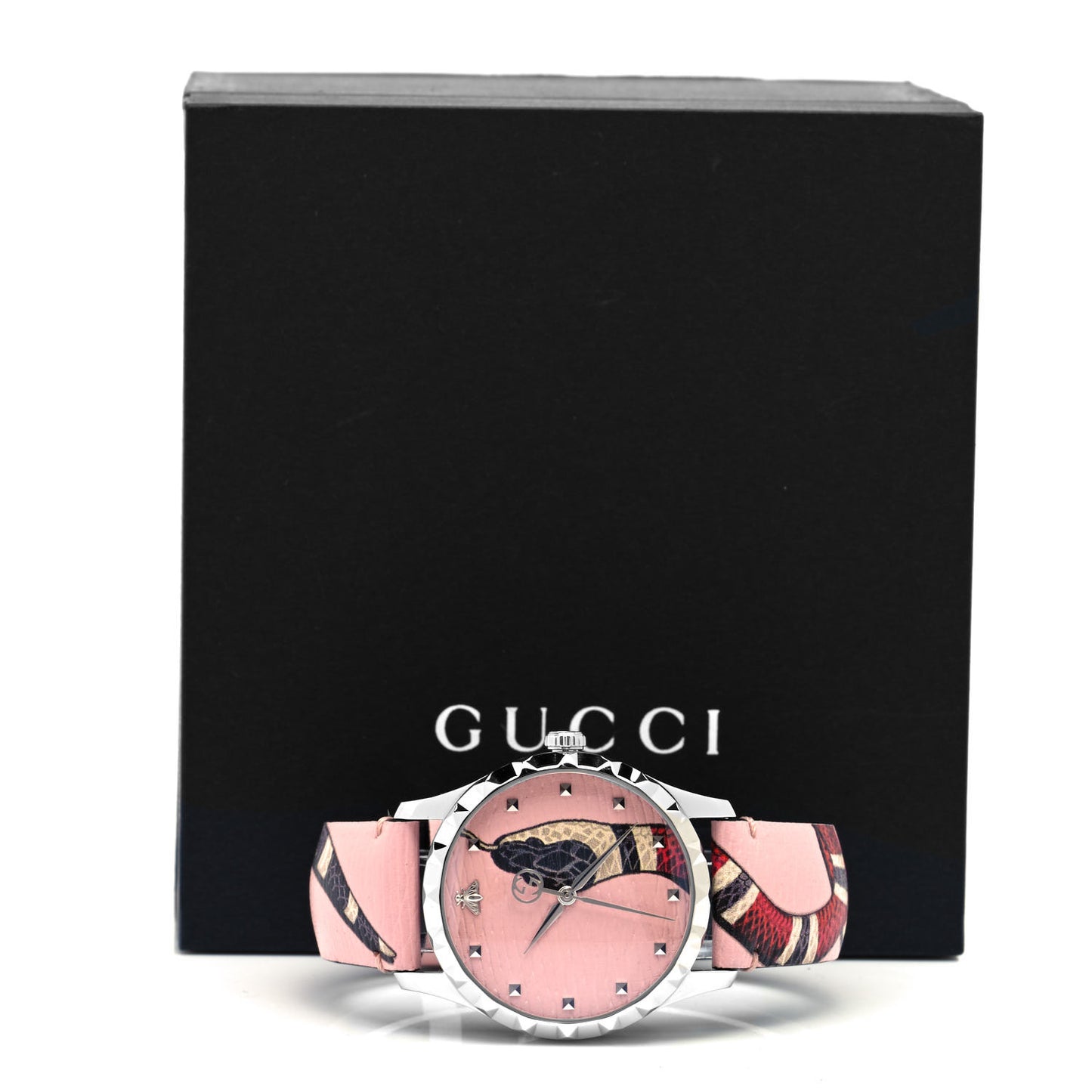 Stainless Steel Calfskin 38mm Le Marche Des Merveilles Snake Quartz Watch Pink