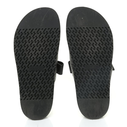 Hermes Calfskin Mens Chypre Sandals 42 Black 5 of 15