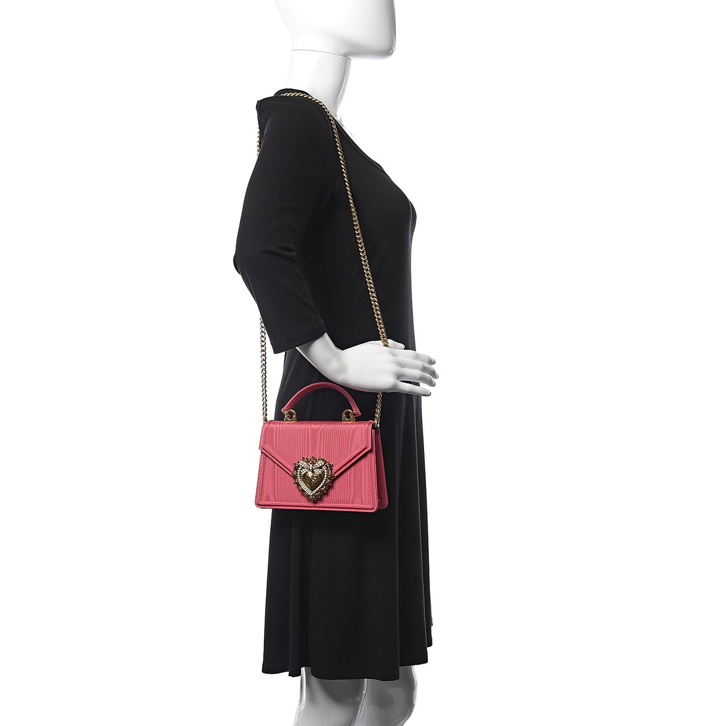 Silk Small Devotion Envelope Top Handle Bag Pink