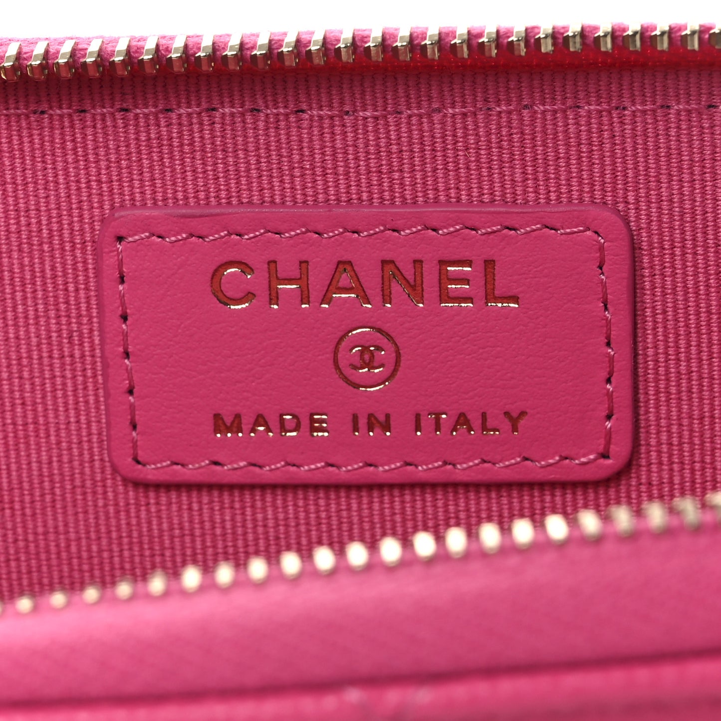 Caviar Quilted Zipped Key Holder Case Pink