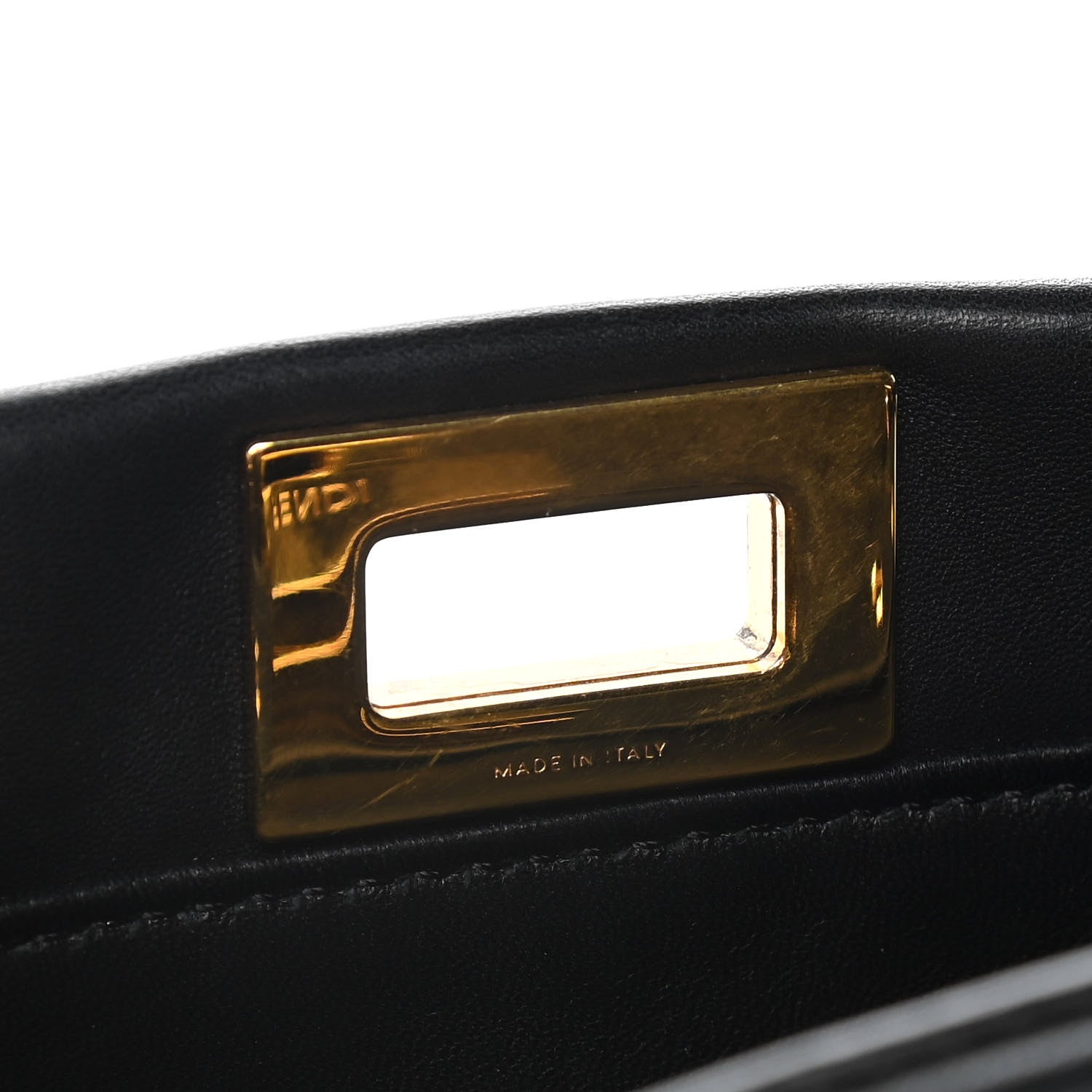 Fendi Nappa Mini Peekaboo Iconic Satchel Black 13 of 18