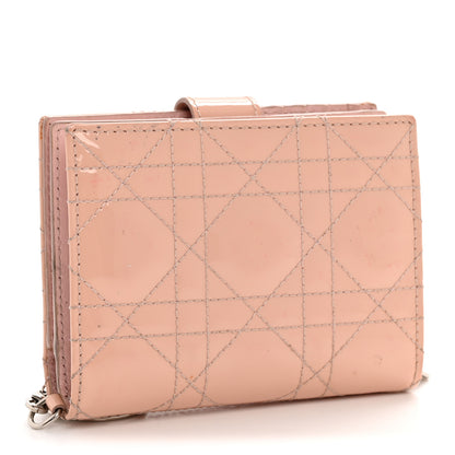 Christian Dior Patent Cannage Lady Dior Eden Wallet Rose Clair 3 of 11