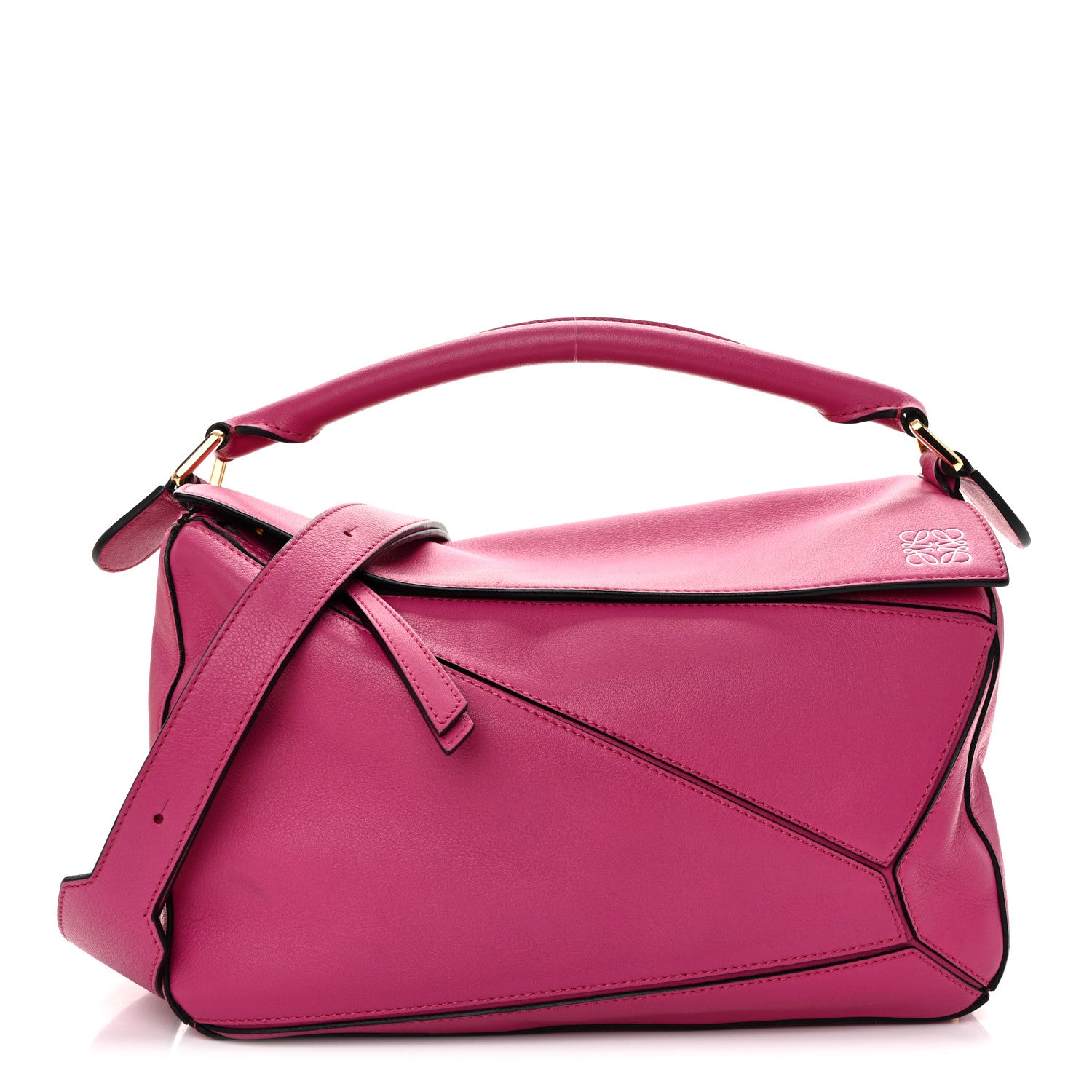 Loewe Calfskin Medium Puzzle Bag Fuchsia 1 of 10