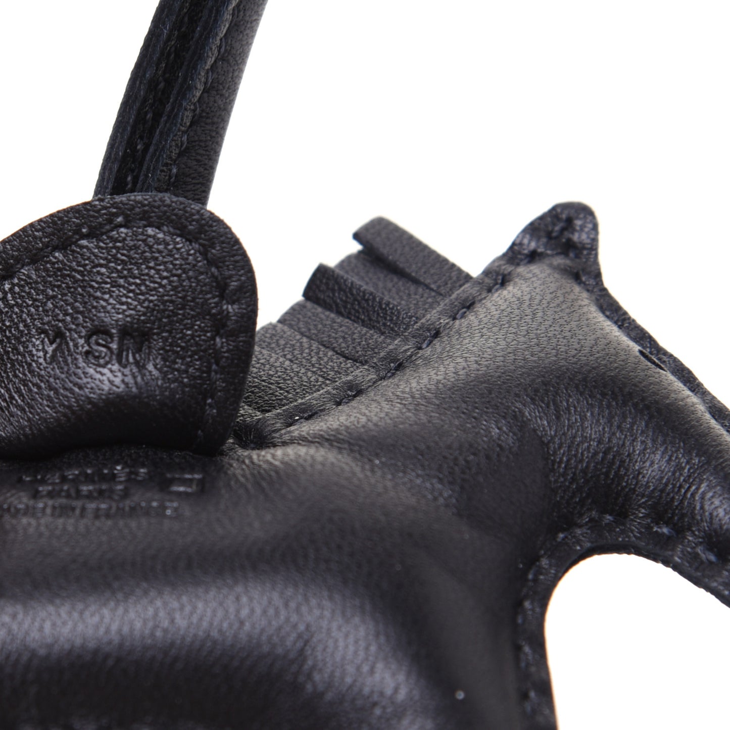 Milo Lambskin Matte Alligator Touch Grigri Rodeo Horse Bag Charm PM So Black