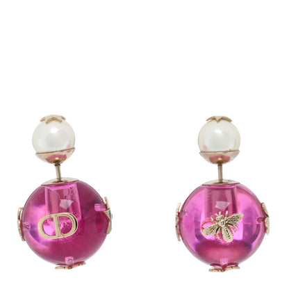 Christian Dior Resin Pearl Dior Tribales Earrings Gold White Transparent Rani Pink 1 of 5