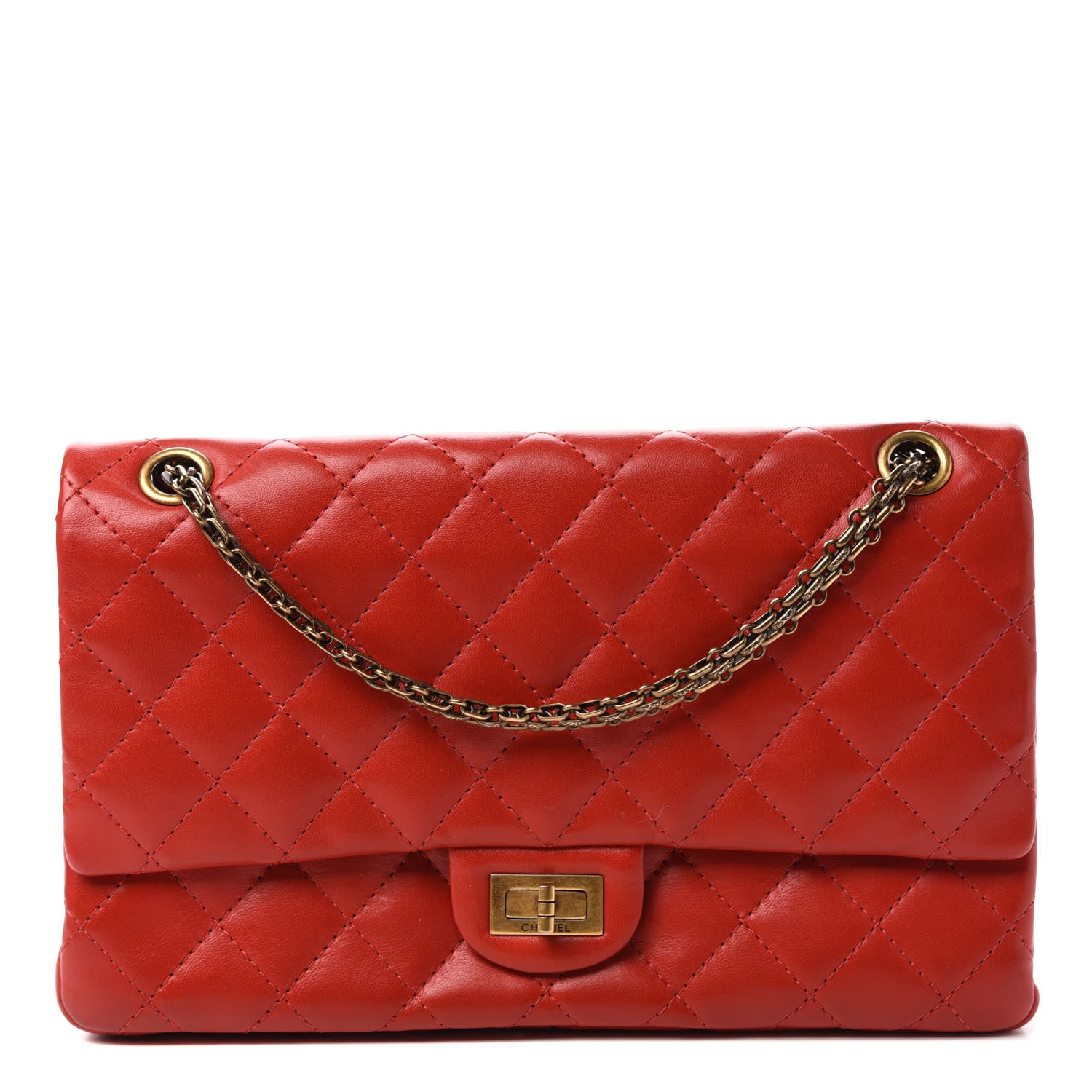 Chanel Lambskin Quilted 2.55 Reissue 226 Flap Red 1 of 11