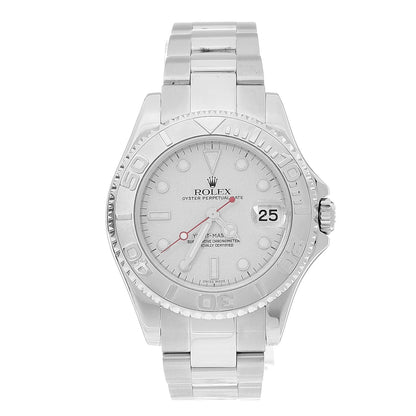 Rolex Stainless Steel Platinum 35mm Yacht-Master Watch Silver 168622 1 of 7