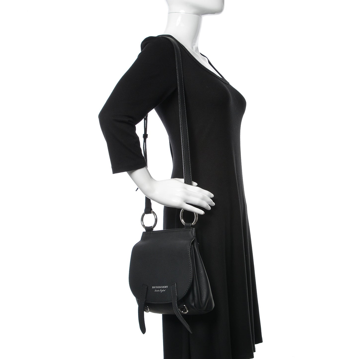 Soft Grain Calfskin Baby Bridle Saddle Bag Black