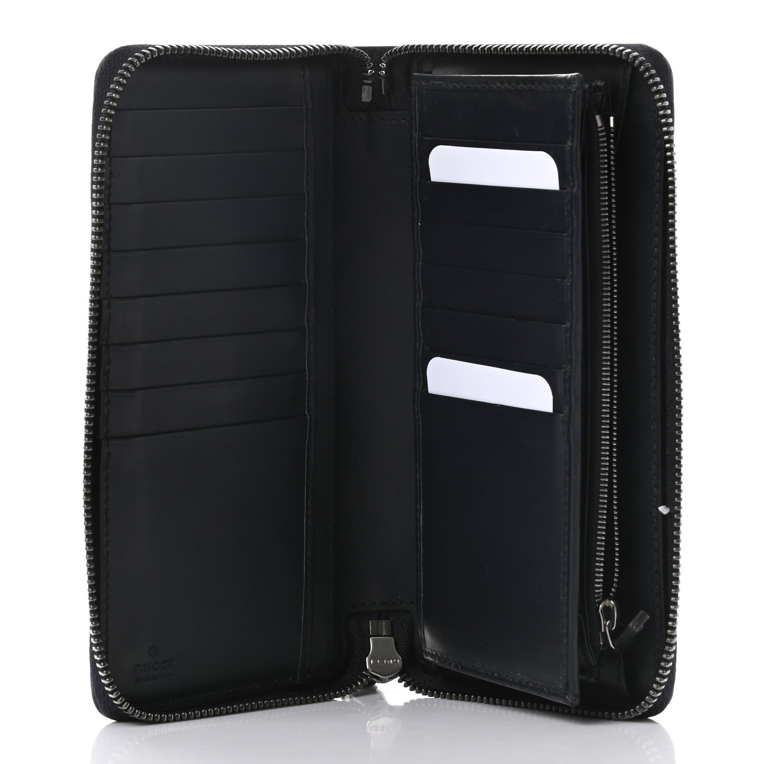 Gucci Guccissima Signature Zip Around Organizer Wallet Blue 5 of 7
