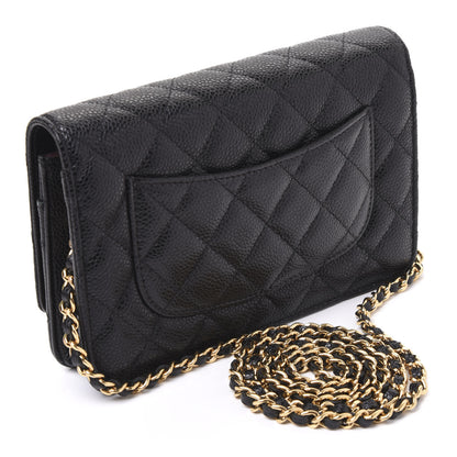 Chanel Caviar Quilted Wallet On Chain WOC Black 2 of 11