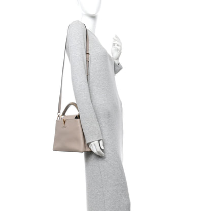 Louis Vuitton Taurillon Ayers Capucines BB Galet 2 of 13