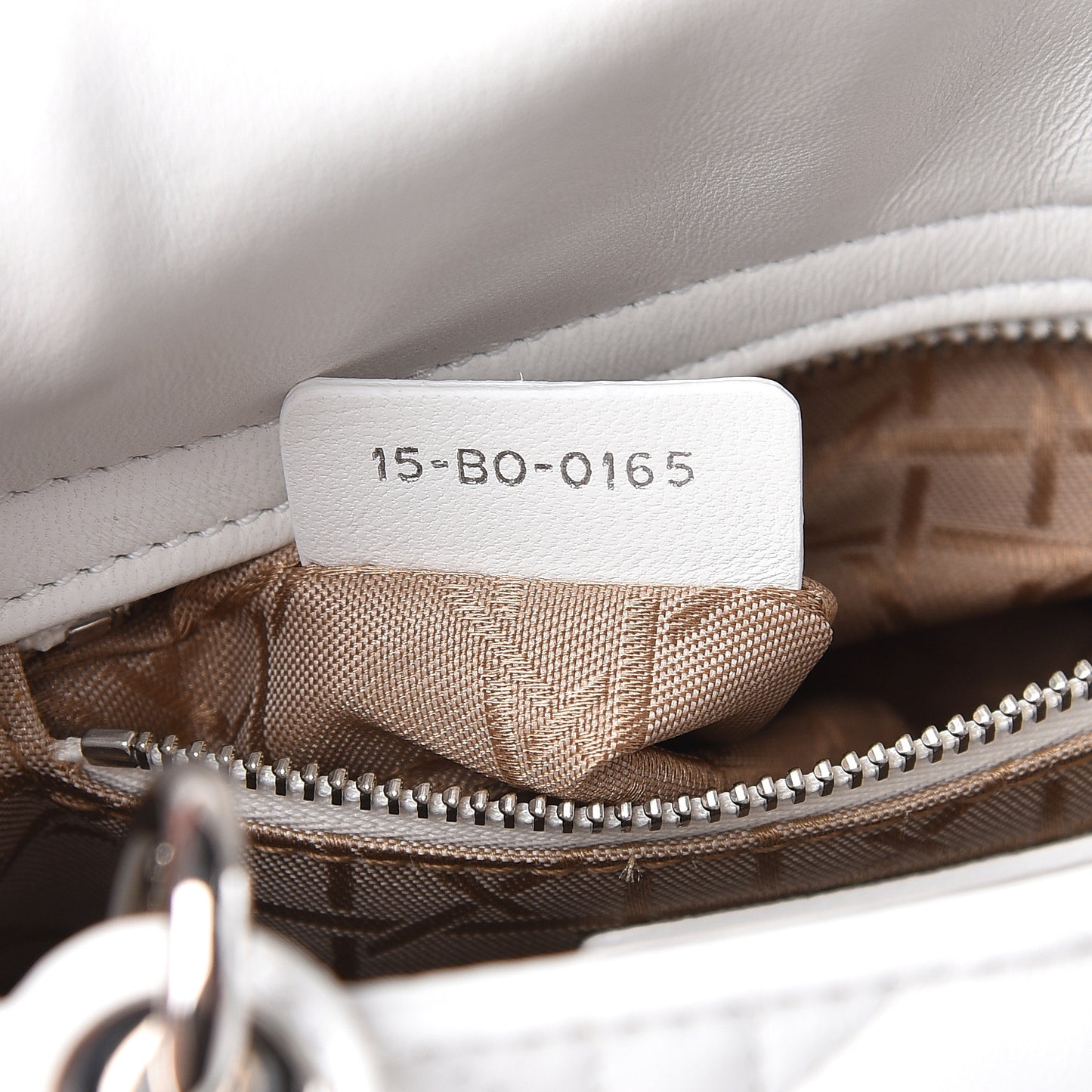 Lambskin Cannage Mini Lady Dior White