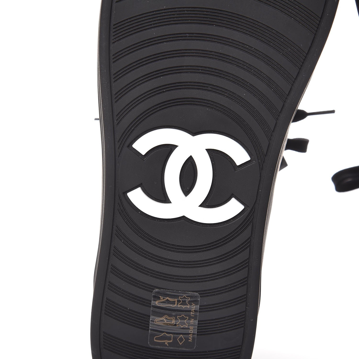 Chanel Calfskin High Top CC Sneakers 39 Black 8 of 11