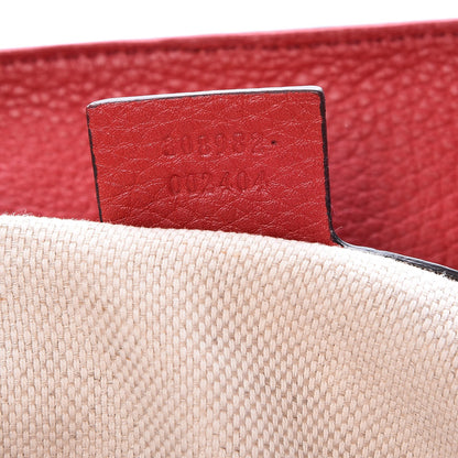 Gucci Pebbled Calfskin Medium Soho Chain Shoulder Bag Tabasco Red 7 of 7