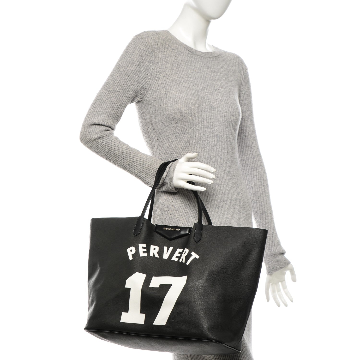 Givenchy Textured Coated Canvas Print Large Antigona Tote Black 2 of 7