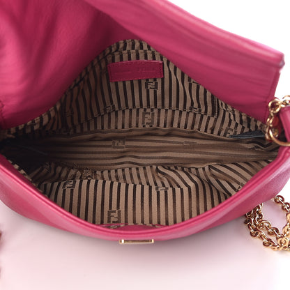 Fendi Vitello Flamingo Fendista Pouchette Crossbody Lampone 5 of 19