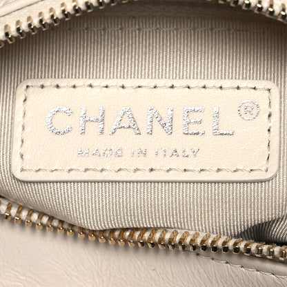Chanel Aged Calfskin Chevron Quilted Small Gabrielle Hobo White 6 of 13