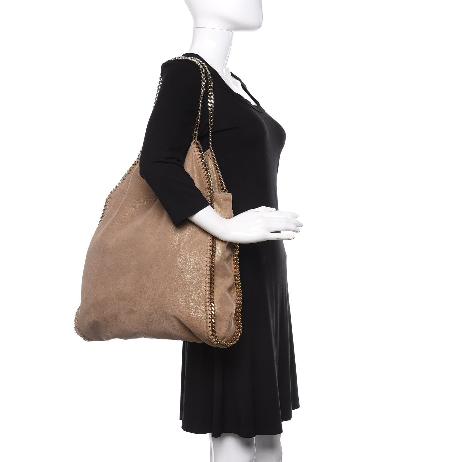 Stella McCartney Shaggy Deer Big Falabella Tote Gold 2 of 9