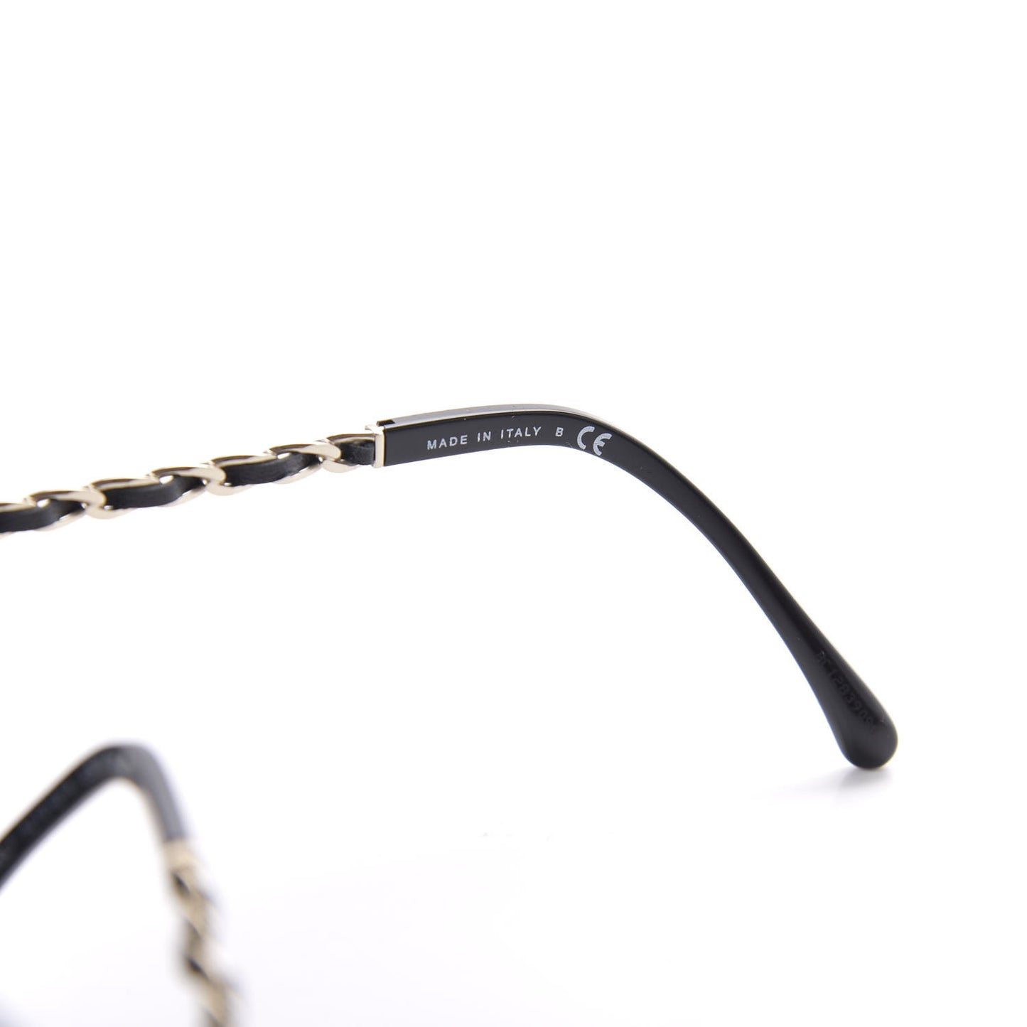 Lambskin Square Chain Sunglasses 5210-Q Black