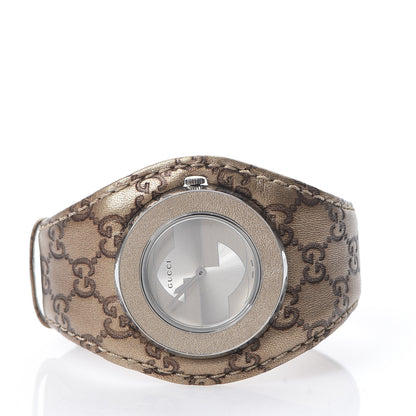 Gucci Stainless Steel Calfskin 36mm U-Play Quartz Watch Taupe 2 of 6