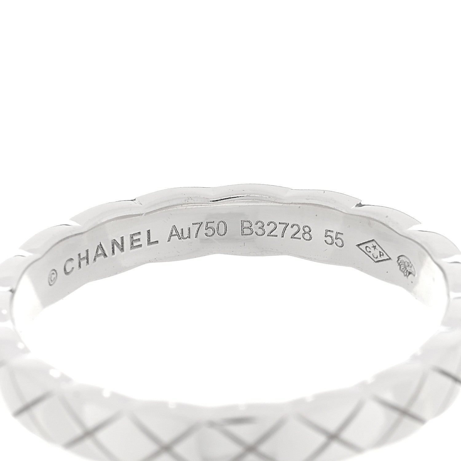 Chanel 18K White Gold Mini Coco Crush Ring 55 7.25 4 of 5