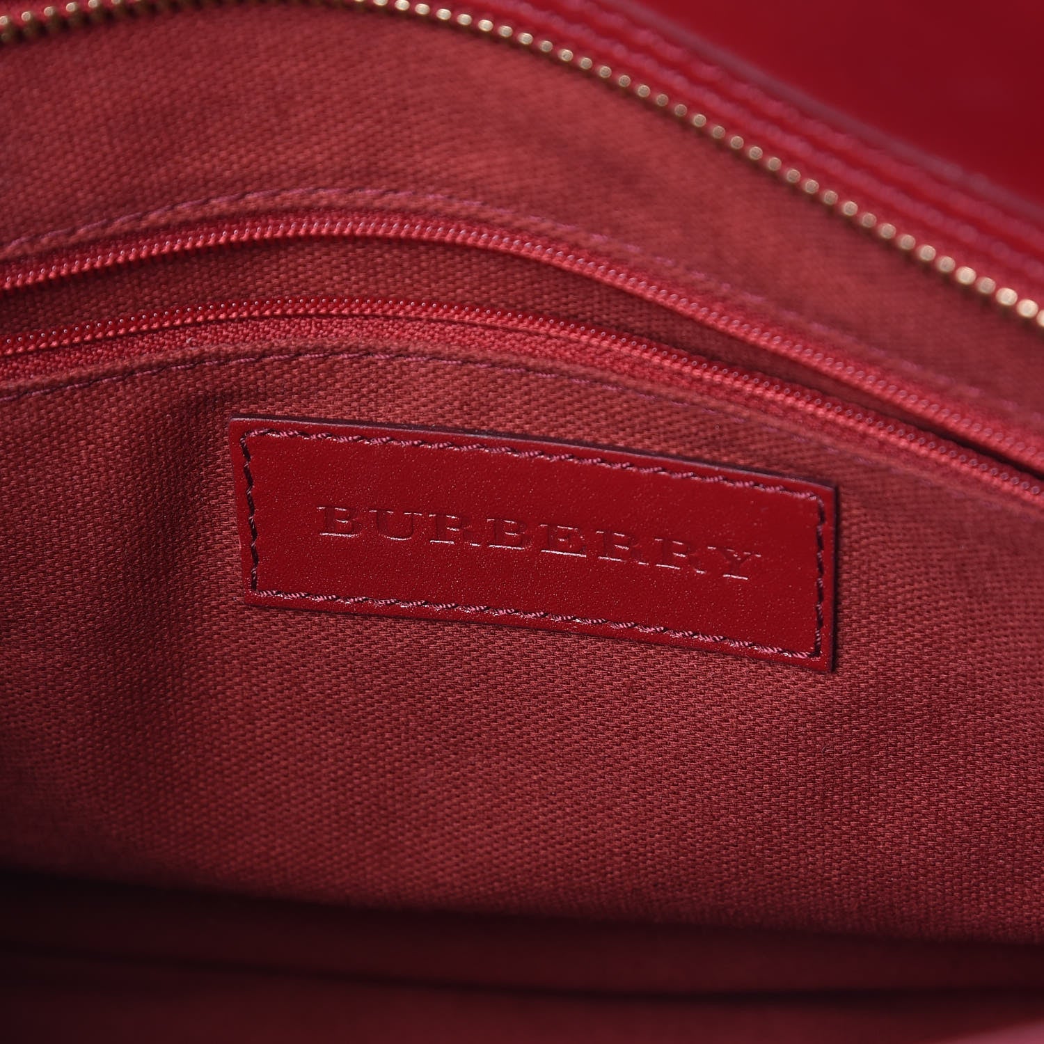 Burberry Haymarket Check Minford Portrait Tote Military Red 8 of 10