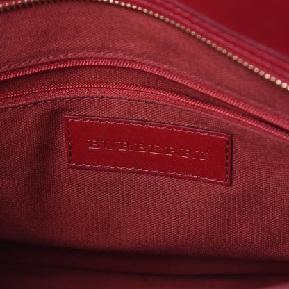 Burberry Haymarket Check Minford Portrait Tote Military Red 8 of 10