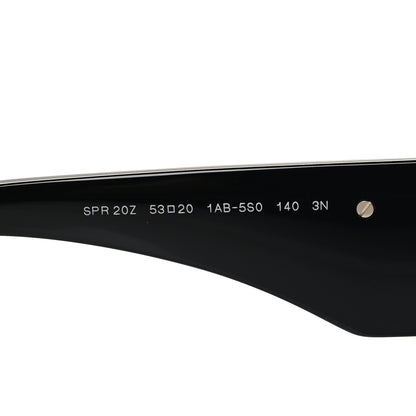 Prada Acetate Oval Symbole Sunglasses SPR 20Z Black 6 of 7
