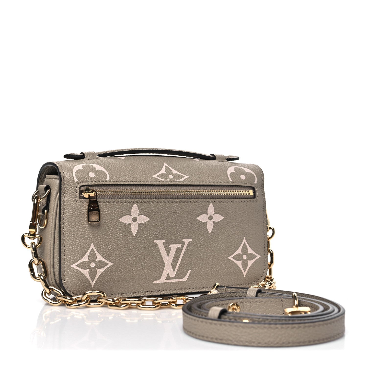 Louis Vuitton Empreinte Monogram Giant Pochette Metis East West Tourterelle Creme 3 of 10