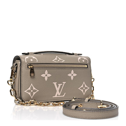 Louis Vuitton Empreinte Monogram Giant Pochette Metis East West Tourterelle Creme 3 of 10