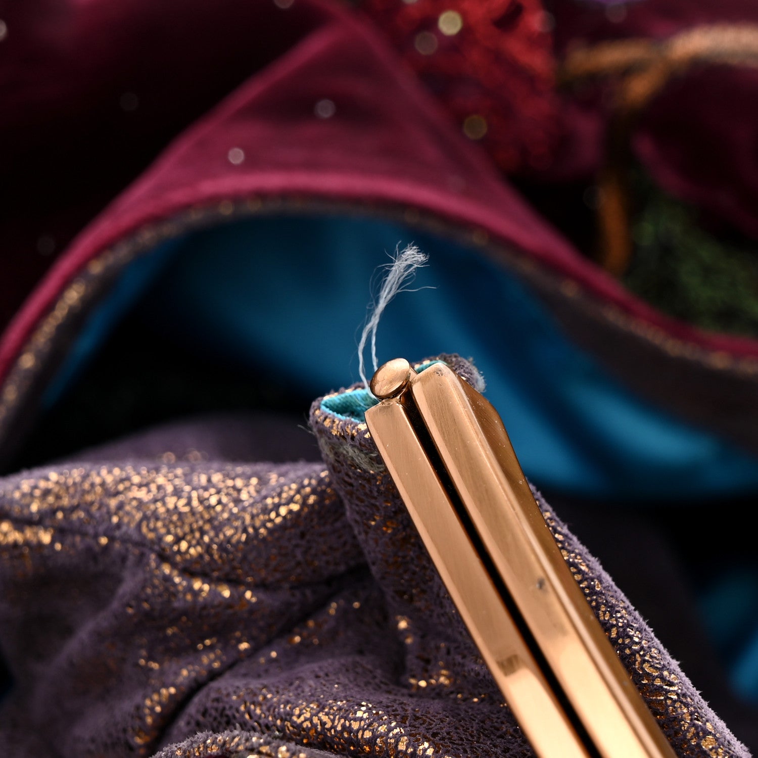 Fendi Velvet Embroidered Squirrel Spy Bordeaux Multicolor 12 of 12