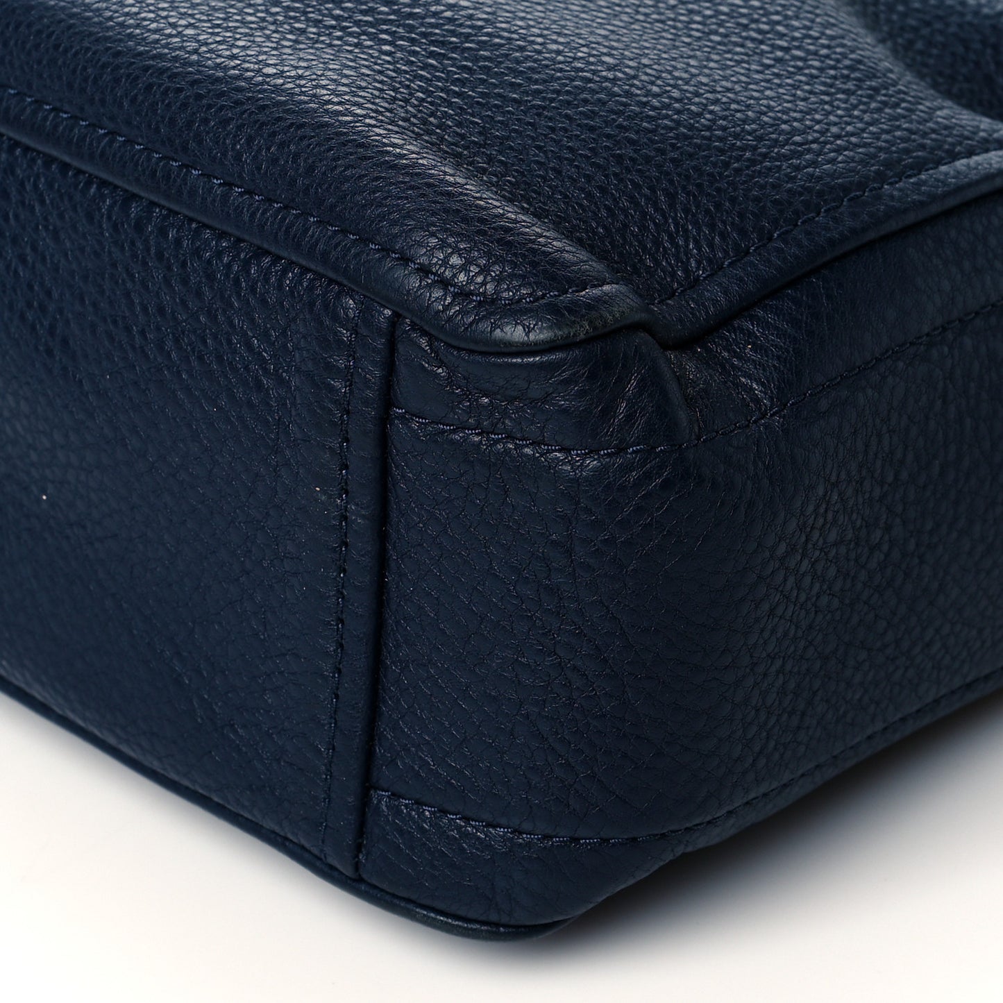 Supple Natural Grain Calfskin The Softshot 27 Bag Navy