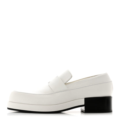 Hermes Calfskin Womens Gatsby Loafers 38 White 1 of 8