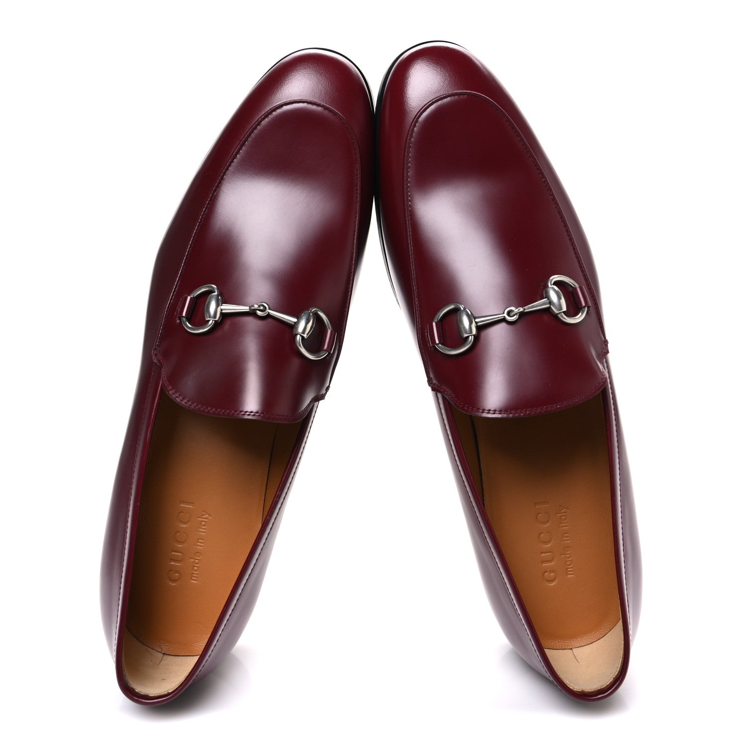 Gucci Betis Glamour Calfskin Mens Jordaan Loafers 10.5 Rosso Ancora 2 of 11