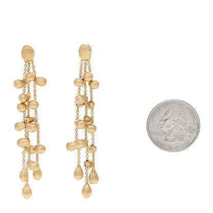 Marco Bicego 18K Yellow Gold Siviglia Three Strand Dangle Drop Earrings 2 of 4
