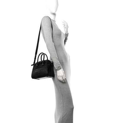 Givenchy Calfskin Crocodile Embossed Mini Antigona Black 3 of 10