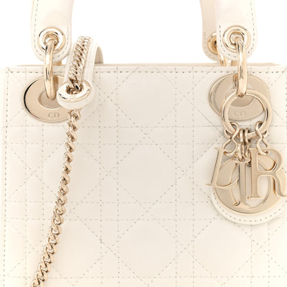 Christian Dior Lambskin Cannage Mini Lady Dior Latte 8 of 11