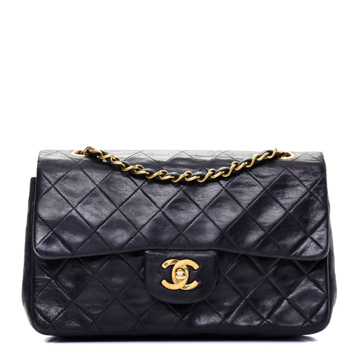 Chanel Lambskin Quilted Small Double Flap Black 1 of 18