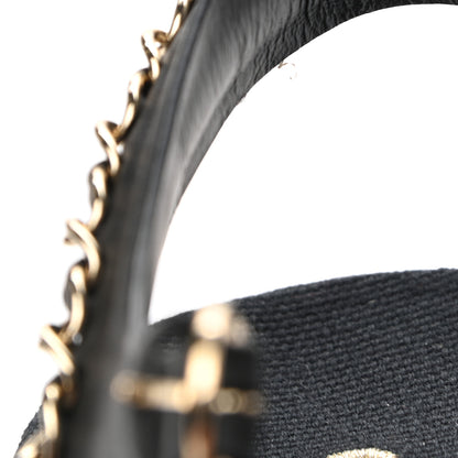 Chanel Calfskin Chain Platform Sandals 40 Black 11 of 11