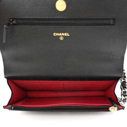 Chanel Lambskin Quilted Chanel 19 Wallet On Chain WOC Black 5 of 13