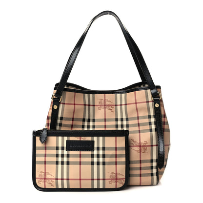 Burberry Haymarket Check Small Canterbury Tote Black 1 of 6