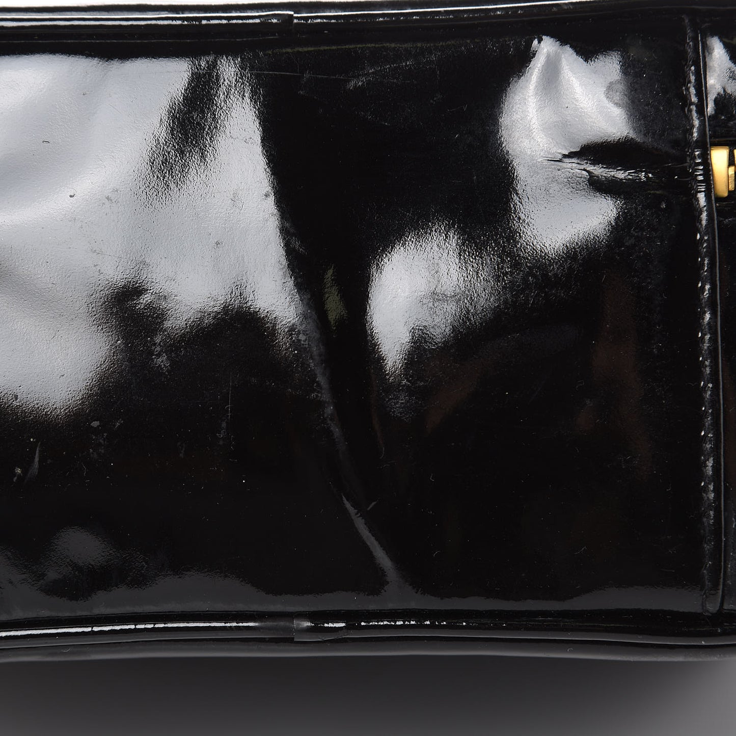 Patent CC Vanity Cosmetic Case Black